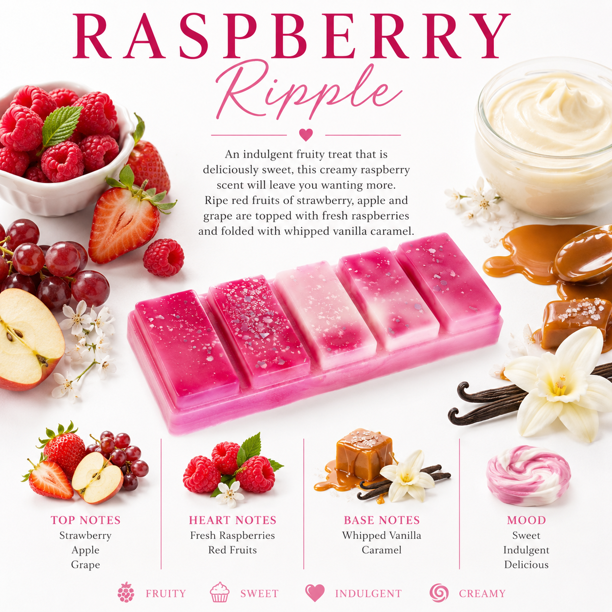 Raspberry Ripple Wax Melt
