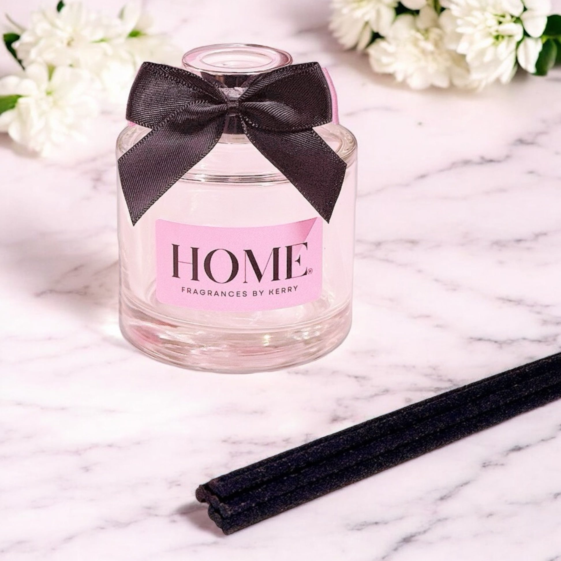 Reed Diffuser with Black Bow – Home Fragrances By Kerry