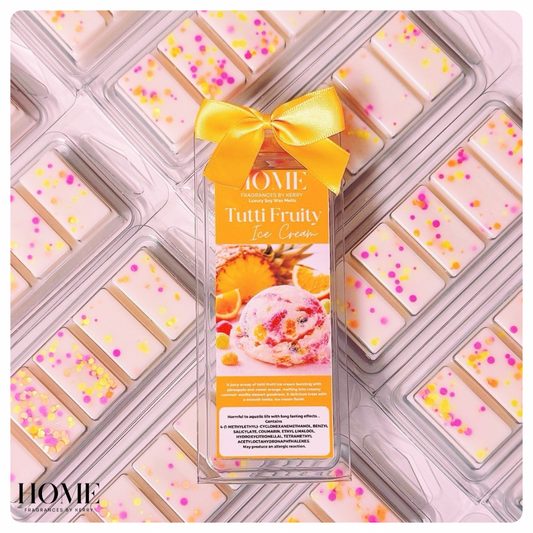 Summer Wax Melt white snap bar with coloured glitter