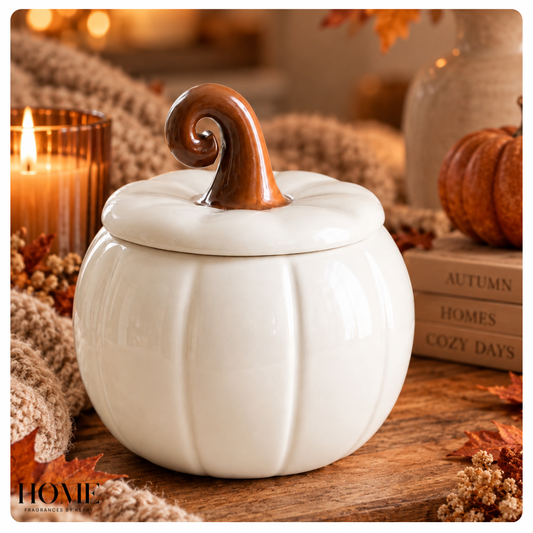 White Curly Pumpkin Burner